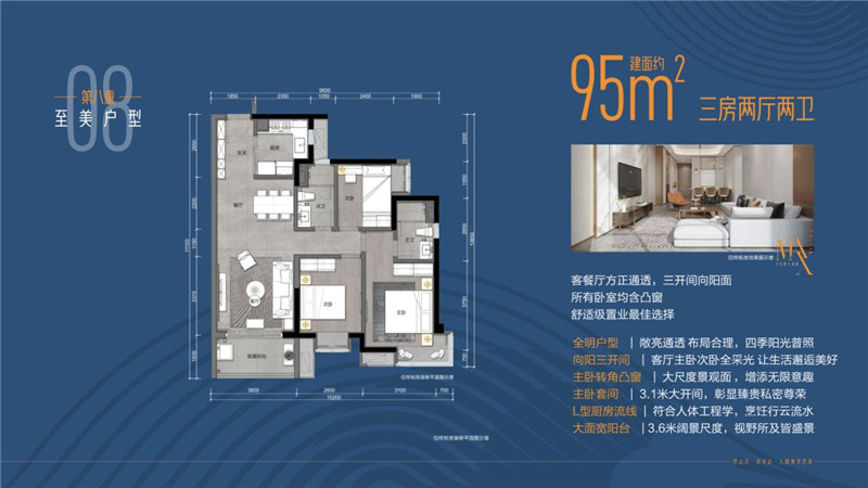 招商华润&middot;玺悦台 9 8 ㎡