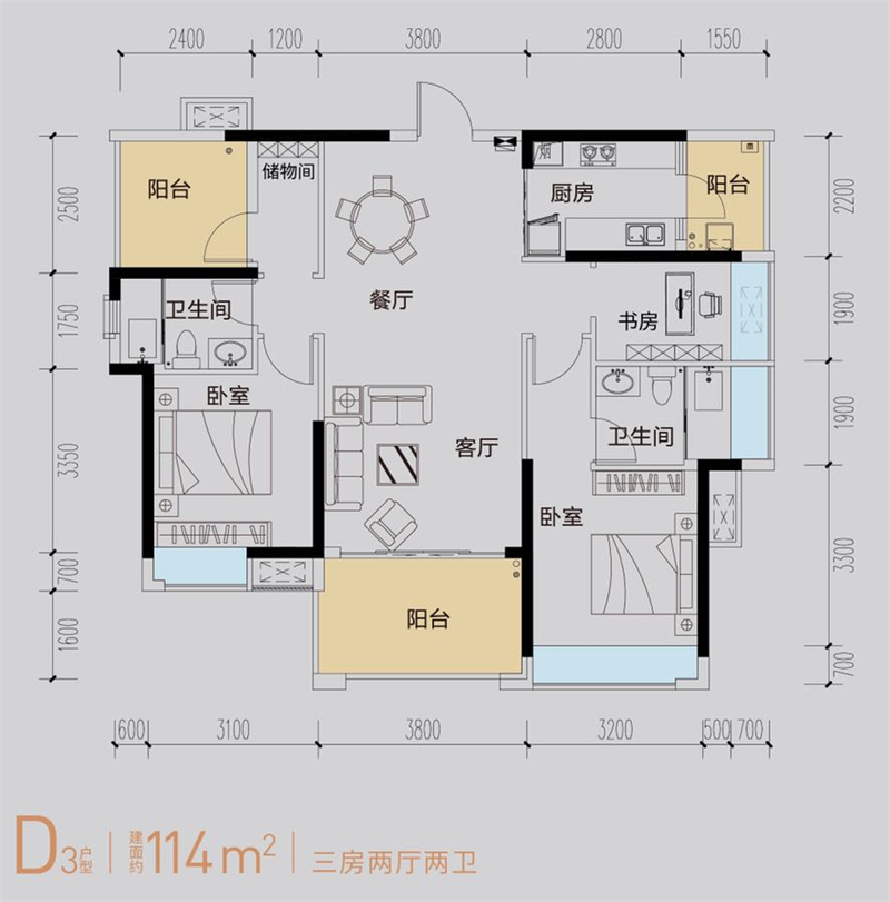 钱隆华府 1 1 4  平米